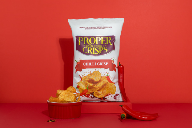 New Zealand snack brand, Proper Crisps, has launched its latest and spiciest product &ndash; with the release of the Chilli Crisp.
Source: Proper Crisps