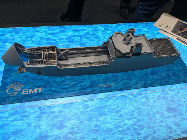 BMT displayed a model of its Caiman landing craft at the recent Indo Pacific exhibition in Sydney. (Nigel Pittaway)