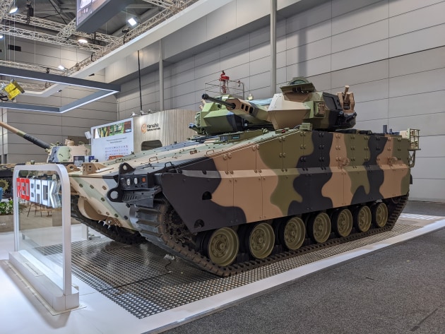 Hanwha&rsquo;s AS21 Redback Infantry Fighting Vehicle is one of two contenders for Defence&rsquo;s much-reduced Land 400 Phase 3 program.
Credit: Nigel Pittaway