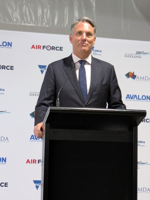 The Minister for Defence, Richard Marles, opening Avalon.

Credit: Nigel Pittaway