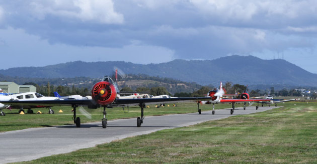 The Red Radials contingent launched from Tyabb, but recovered to Lilydale. (Steve Hitchen)