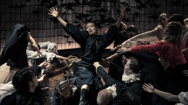 The dancers of Co3 in Raewyn Hill's 'Archives of Humanity. Photo: Chris Symes.