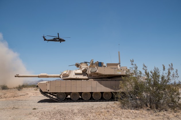 Rafael Trophy system on US Army Abrams tank.