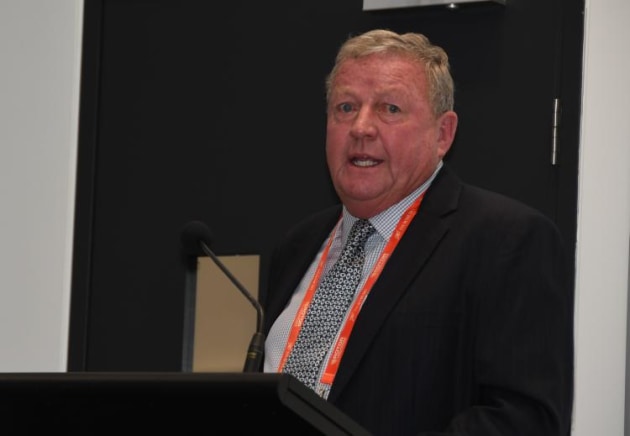 AHIA president Ray Cronin speaks at RotorTech 2022. (Steve Hitchen)