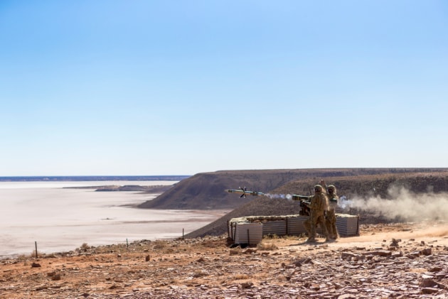 16th Air Land Regiment personnel launch a live Bolide missile from the RBS-70 at a target over Lake Hart.
Defence
