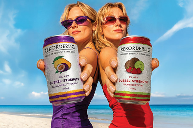 Good Drinks Australia has launched Rekorderlig 8% in Passionfruit-Mango and Strawberry-Kiwi flavours.