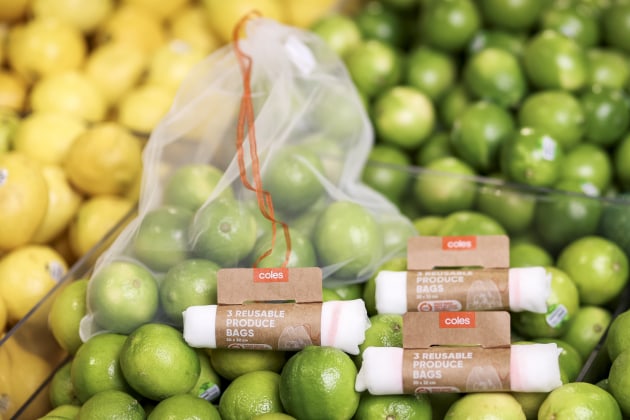 Coles will be removing single-use plastic produce bags across its ACT stores. 
Image: Coles Group