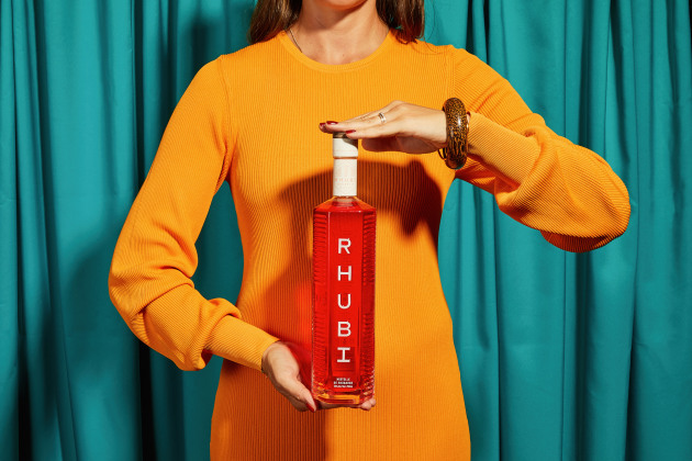Crafted in Victoria from fresh Aussie rhubarb, Rhubi Mistelle is made by pairing fermented rhubarb juice with juniper spirit, gentian, grapefruit and mandarin skins. Image: Sabine Schwarz, Rhubi