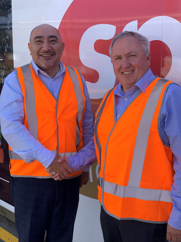 L-R: Chair of Shepparton Partners Collective Hussein Rifai with new SPC Ardmona CEO Robert Giles.