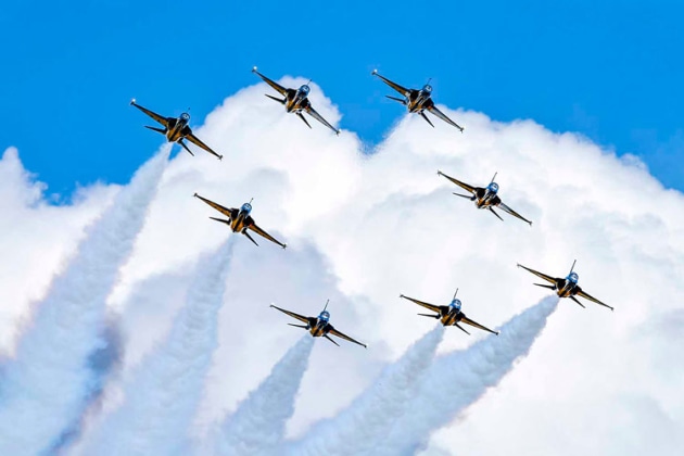 The Black Eagles fly KAI T-50B Golden Eagles. (AMDA Foundation / ROKAF)