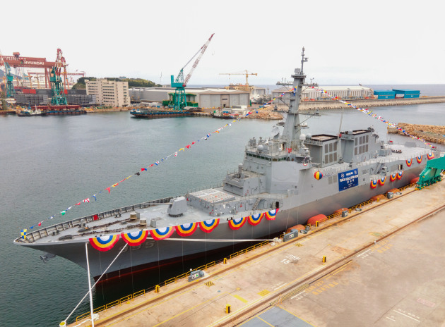 The ROKS Jeongjo, a Batch-III frigate was launched in July 2022. 

Credit: HHI