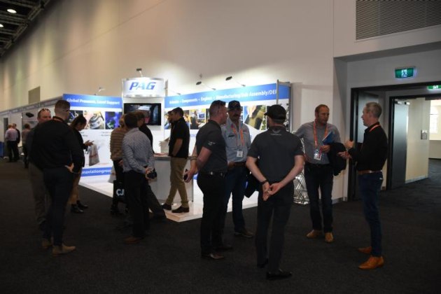 RotorTech 2022 exhibition hall. (Steve Hitchen)