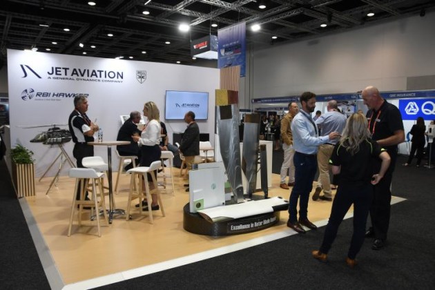 RotorTech 2022 exhibition hall. (Steve Hitchen)