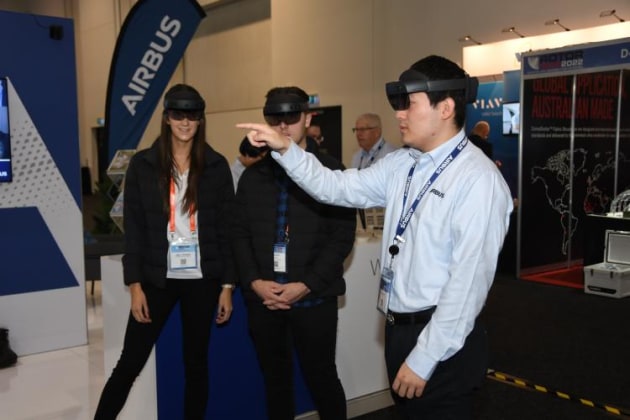 RotorTech 2022 exhibition hall. (Steve Hitchen)