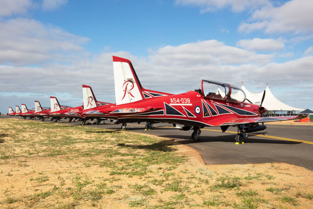 And of course the Roulettes were there to show off their new PC-21s. (Phil Hosking)
