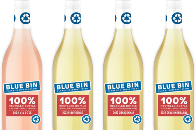 The Blue Bin range is packaged in rPET bottles, incorporating a Plasmax barrier layer, supplied by Amcor.