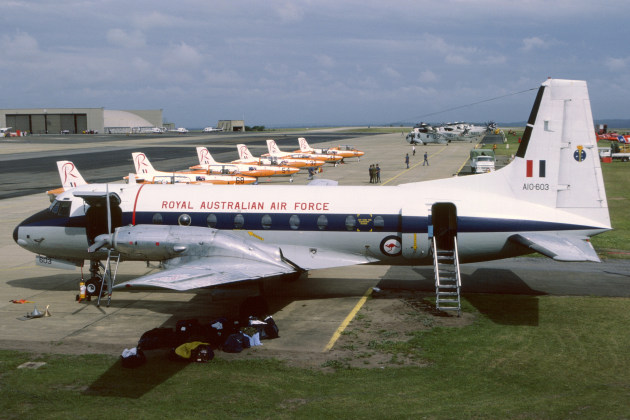 The HS748 served as a navigation trainer and VIP aircraft.