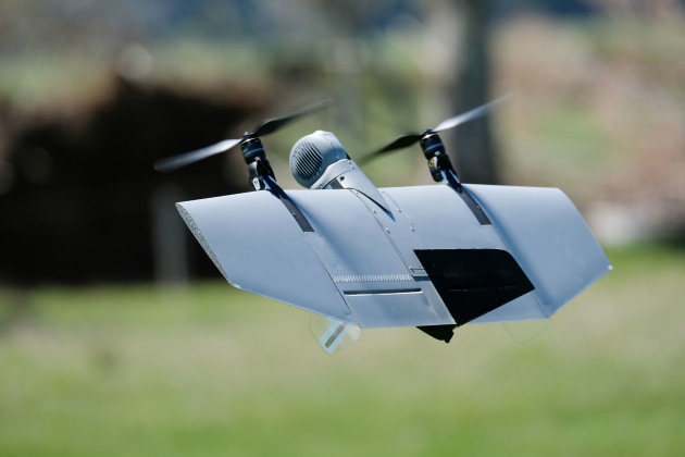 The Quantum Systems Vector 2-in-1 and Sypaq Systems CorvoX.

Credit: Defence