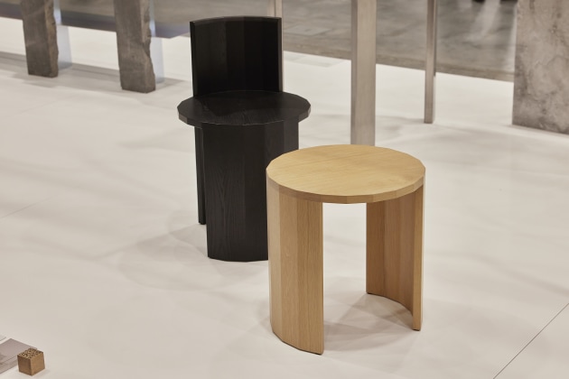 Installation view of DISCOVERY showing SABU Studio (Samuel Burns) Twenty Chair  at Melbourne Design Fair 2023 from 18-21 May at Melbourne Convention and Exhibition Centre, part of Melbourne Design Week 2023. Photo: Sean Fennessy