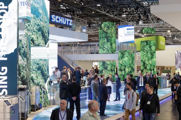 Multi-storey stand with interactive displays drew the crowds.