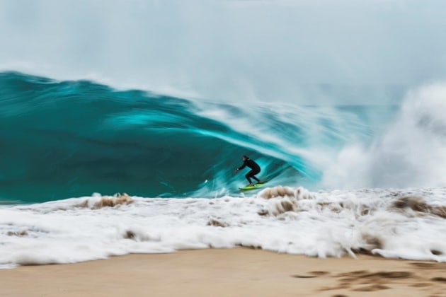 &copy; Scott Bauer.  Commercial diver Shanan Worrall riding a wave photographed is a very special north swell in Western Australia. This wave Shanan rode was a stand out for me in this session, one of the larger more perfect waves that came through. I was recovering from a shoulder operation and couldn't swim with my camera, but very grateful to shoot this session from the beach with the sand between my toes.