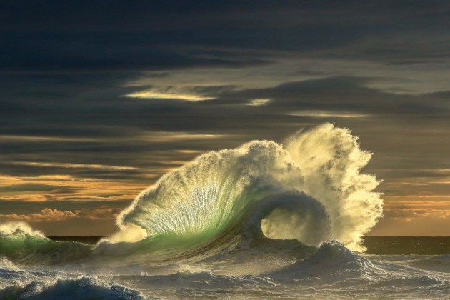 &copy; Scott Harrison. The Reward. A spot that a friend and I found that takes a bit of effort to get to. Needs the right swell and wind direction to come together for the backwash to really happen. We had been many times with ok results, but this morning everything lined up perfectly and I was rewarded with this split second moment in time under some amazing morning light.