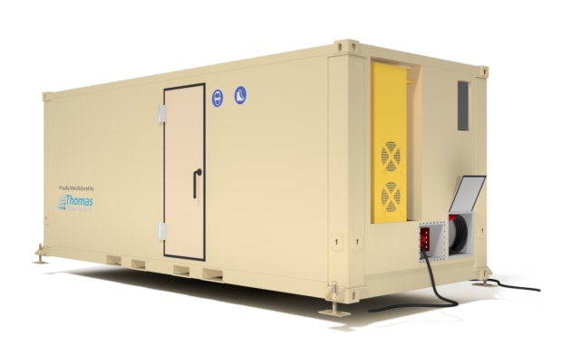 As part of the partnership, GDS will supply Thomas Global with 13 steel shipping container frames. (Supplied)