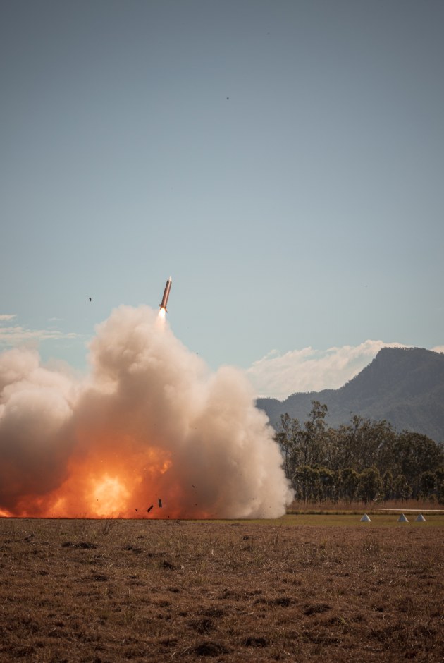 A US Patriot missile fired during Talisman Sabre 2021. (Credit: Defence)