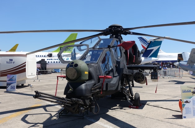 A file photo of a T129B ATAK attack helicopter. (Credit: Nigel Pittaway)