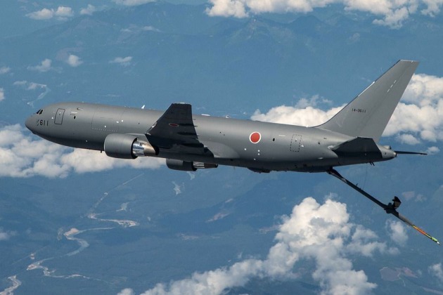 Japan Air Self-Defense Force is now slated for six multi-mission KC-46A tankers with two already delivered. (Boeing)