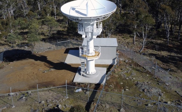 The $2m antenna was developed in partnership with the Australian Space Agency. (UTAS)