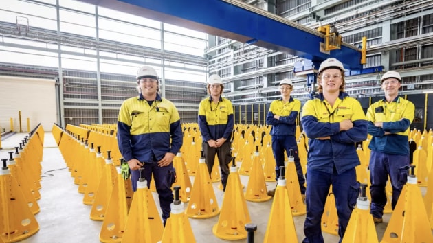 Apprentices on the Hunter Class Frigate Program. (BAE Systems)