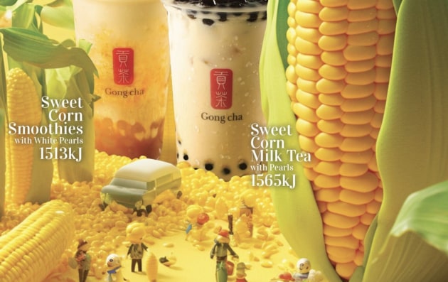 Bubble tea franchise, Gong cha Australia, has launched its newest range &ndash; the Sweet Corn Series, which features the Sweet Corn Milk Tea with Pearls and the Sweet Corn Smoothie with White Pearls.
Source: Gong cha Australia