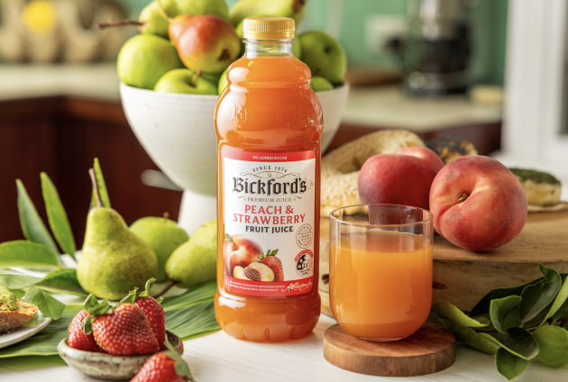 Australian beverage brand, Bickford's, has launched a new flavour in time for summer &ndash; Peach & Strawberry Premium Juice. The 1L bottle features the modern packaging update rolled out for the 150th anniversary of the brand.
Source: Bickford's