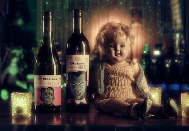 19 Crimes is releasing a new limited edition line of wines, including a Shiraz and Hard Chard. The wine will be showcased at Melbourne venue, The Shady Lady, on 25-26 October in a frightening Possessed Wine Bar experience.
Source: 19 Crimes