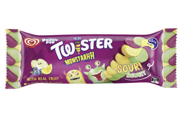 Streets Paddle Pop has unveiled its spookiest creation yet with the new Twister Monstaahh, a refreshing fruity snack designed to tingle tastebuds with its sour and sweet zing.
Source: Streets