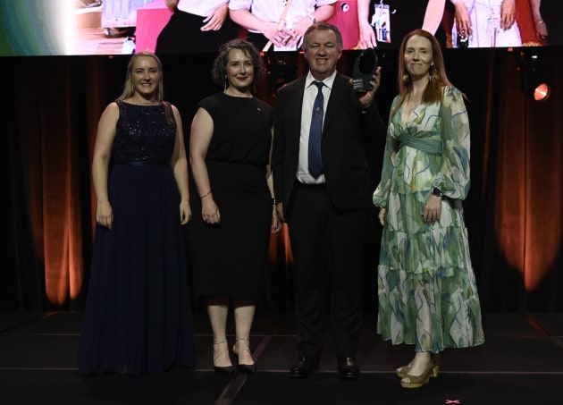 Dessert manufacturer Frosty Boy Global, won the 2024 Australian Export Award  in the Agribusiness, Food and Beverages category. Pictured is the Frosty Boy team.
Source: Australian Export Awards