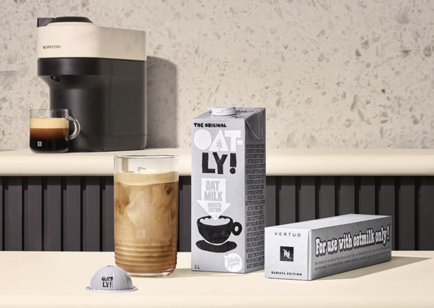 Nespresso has teamed up with Swedish oat milk producer, Oatly, to create a limited-edition specifically designed coffee capsule made for oat drink lovers &ndash; Nespresso&rsquo;s Oatly Barista Edition Coffee.
Source: Nespresso