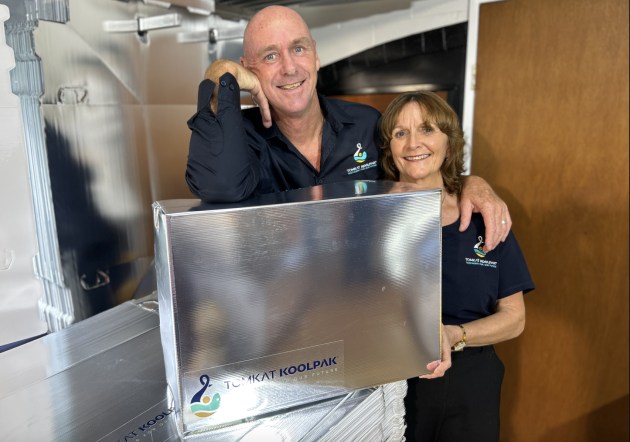 Founded by husband-and-wife Tom and Kath Long, TomKat has designed and engineered a Near Field Communications (NFC) enabled thermal container expressly for cold chain transportation targeting the food industry.
Source: TomKat