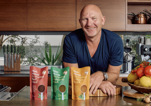 Chef and restaurant-owner, Matt Moran, has launched a range of gourmet stock to help home cooks create quality dishes at home. The My Perfect Stock range is made with real ingredients, and comes in Chicken, Beef, and Vegetable flavours.
Source: Matt Moran