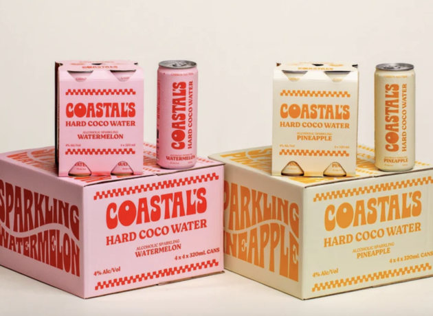 A new boozy coconut water with a fruit-flavoured kick has hit Australian shelves from Coastal Drink Co, one of the first in the country to cover this space in the RTD market. Coastals was born in Byron Bay in April last year, and is currently available in Pineapple, Watermelon, and Pink Grapefruit flavours.
Source: Coastal Drink Co