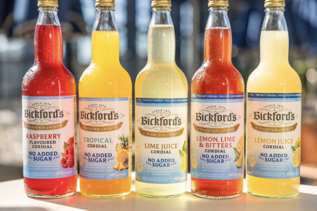 Bickford&rsquo;s No Added Sugar Cordials, in flavours Lemon, Lime, Tropical, Lemon Lime & Bitters, Raspberry, have landed on Woolworths shelves nationwide &ndash; just in time for summer.
Source: Bickford&rsquo;s