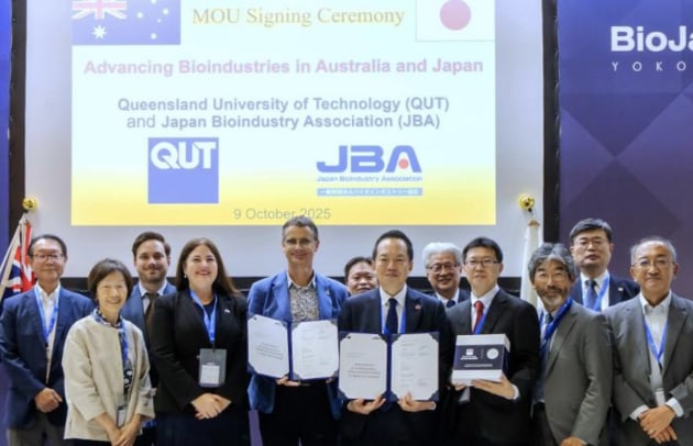 The Queensland University of Technology (QUT) has signed a memorandum of understanding with the Japan Bioindustry Association to strengthen collaboration and drive innovation in the biomanufacturing sectors in Japan and Australia.
Source: QUT