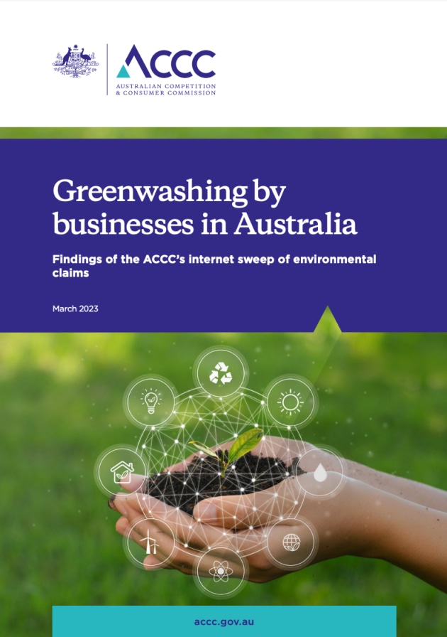 The food and beverage sector is one of the top three industries making questionable environmental claims, the Australian Consumer and Competition Commission has found.