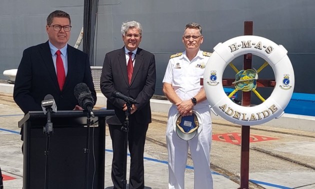 Pat Conroy, Minister for Defence Industry, awarding the RMP-East contract to Thales Australia at Garden Island.
Credit: Thales