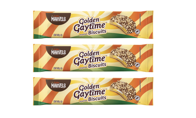 The Griffin&rsquo;s Marvels Golden Gaytime Inspired Biscuits feature toffee flavoured cr&egrave;me covered with milk chocolate and vanilla biscuit crumbs.