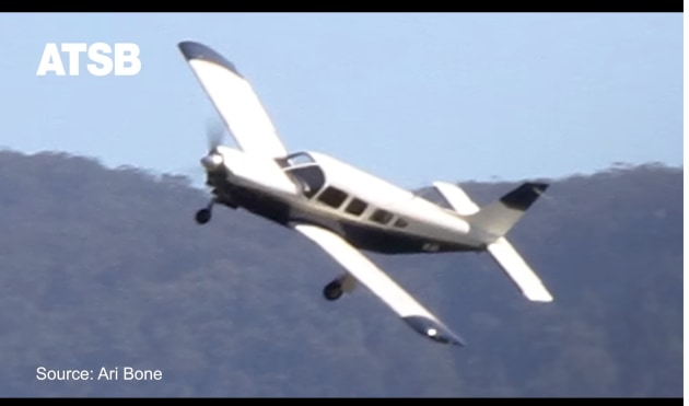 The Piper Lance's horizontal stabilator moved to a full or near-full nose-up position and remained there for the entire flight. (ATSB)
