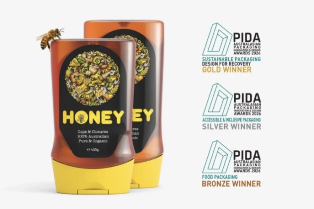 Caps & Closures' Honey Squeeze Pack wins PIDA gold, silver and bronze