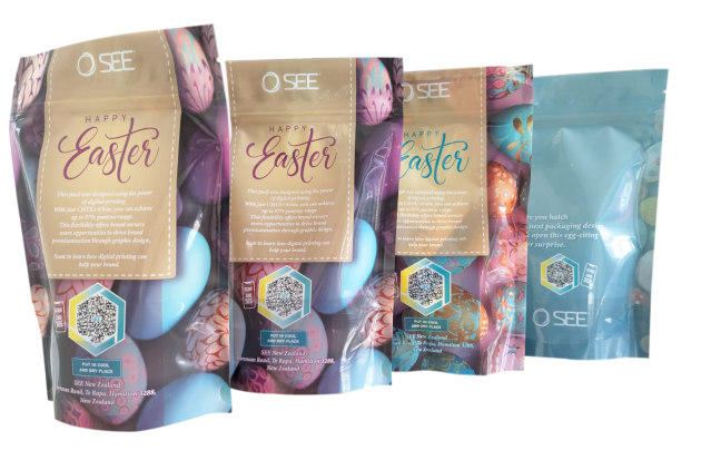PIDA 2024 finalist  Labelling & Decoration Design &ndash; Sealed Air Personalised Smart Pouch: SEE New Zealand
