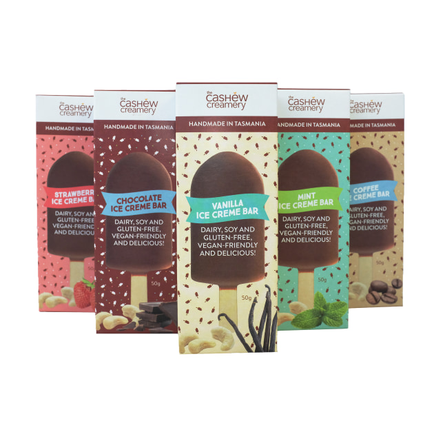Pure Foods Tasmania&rsquo;s brand Cashew Creamery is one of Australia&rsquo;s first plant-based ice creams to use a nut base. (Source: Pure Foods Tasmania)